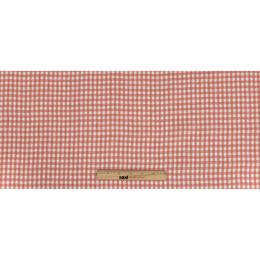 Linen Gingham - Shell Pink and White - Torres Collection