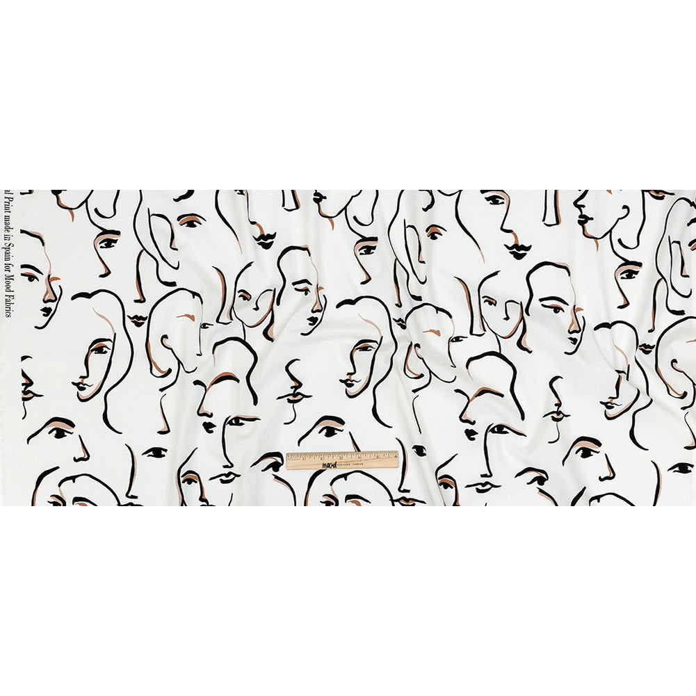 Mood Exclusive White Abstract Concepts Cotton Poplin