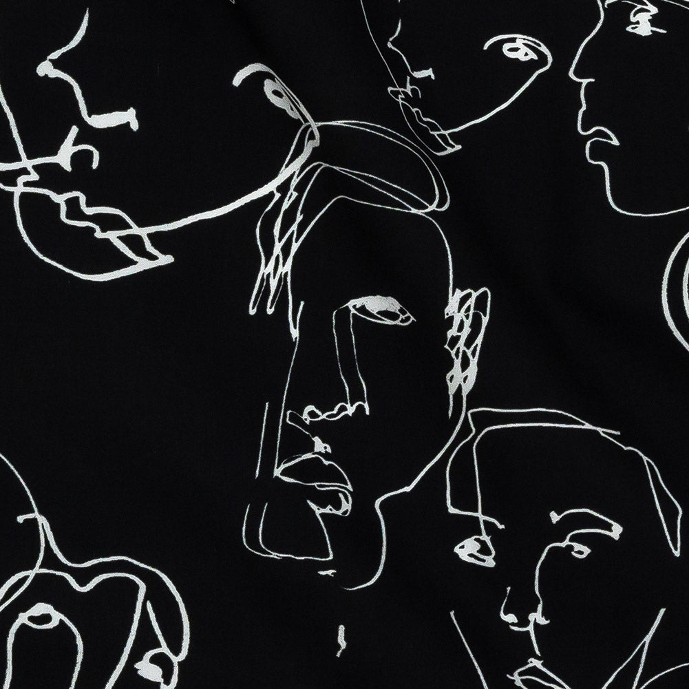 Mood Exclusive Black Candid Countenance Cotton Poplin