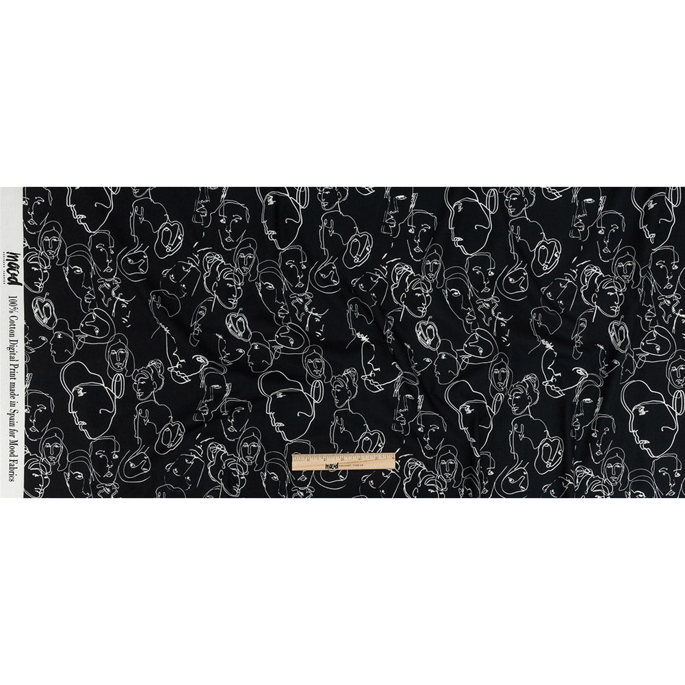 Mood Exclusive Black Candid Countenance Cotton Poplin