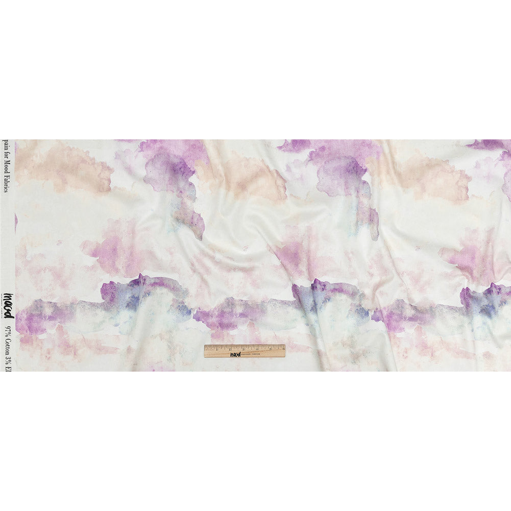 Mood Exclusive Angel Wing and Blue Blush Celestial Radiance Stretch Cotton Sateen