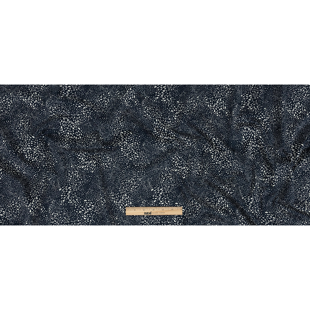 Mood Exclusive Navy Windswept Fields Stretch Cotton Sateen
