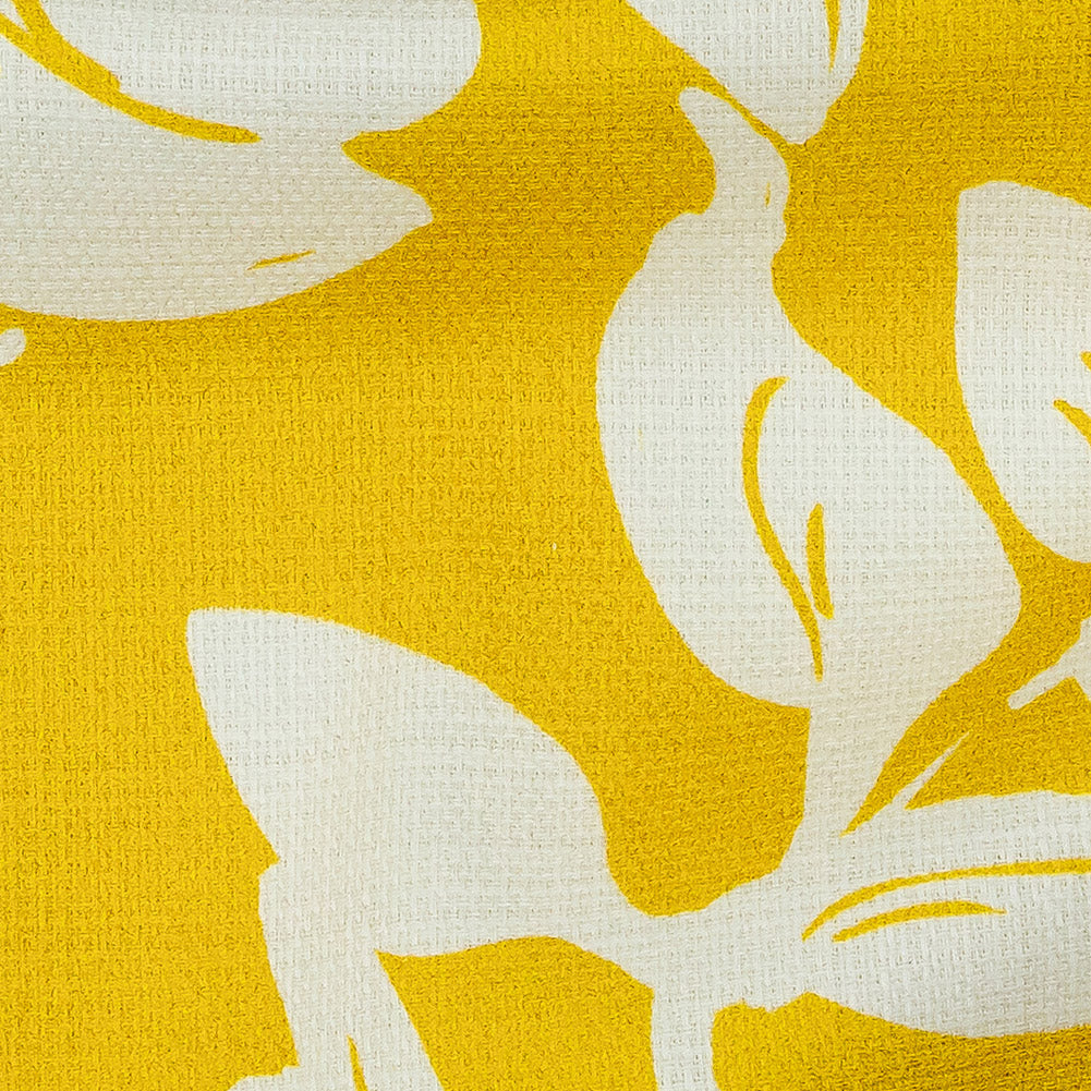 Mood Exclusive Yellow Feverish Foliage Stretch Cotton Woven