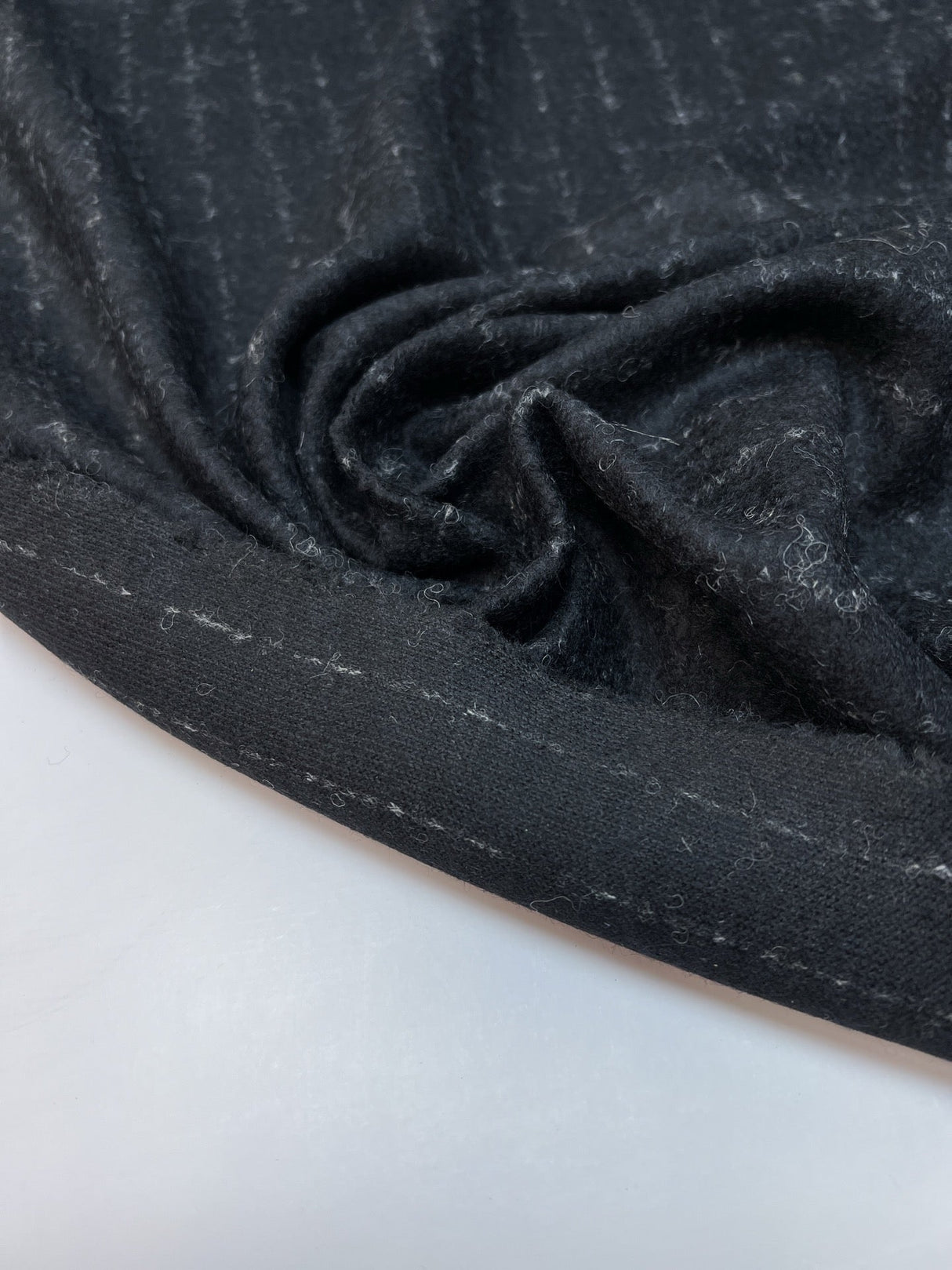 Wool Knitted Fabric Melange Stretch