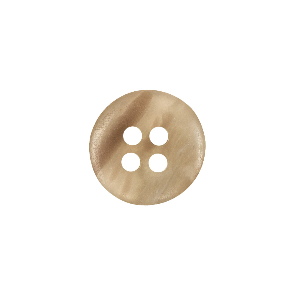 Silver Birch and Mushroom Swirl Translucent 4-Hole Low Convex Top Plastic Button - 24L/15mm