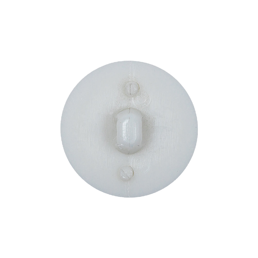 White Matte and Shiny Shank Back Plastic Button - 36L/23mm