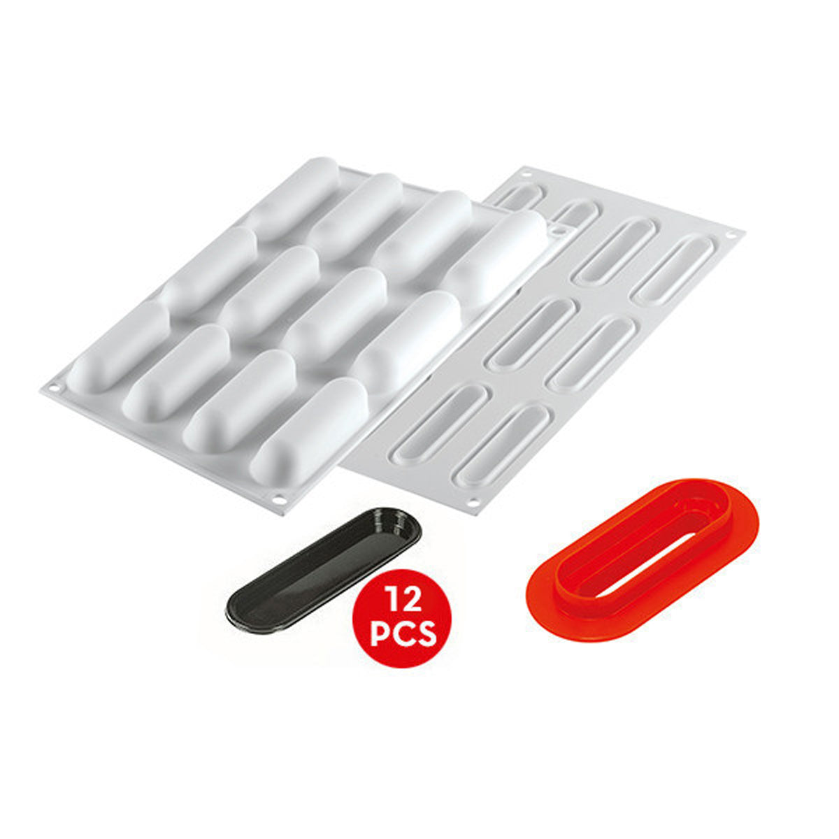 Silikomart "FINGERS 30" Flexible Baking & Freezing Mold, 1 Oz., 12 Cavities
