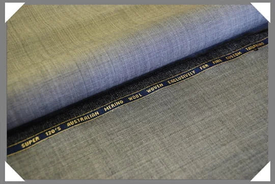 1 Yard Medium Grey Sharkskin Super 120s Merino Wool Fabric, Premium Suiting 58/60 Inches Wide