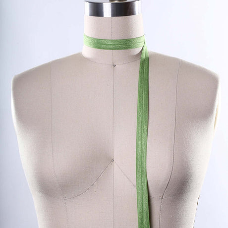 5/8" Apple Green Fold Over Elastic Trim 3 Yards