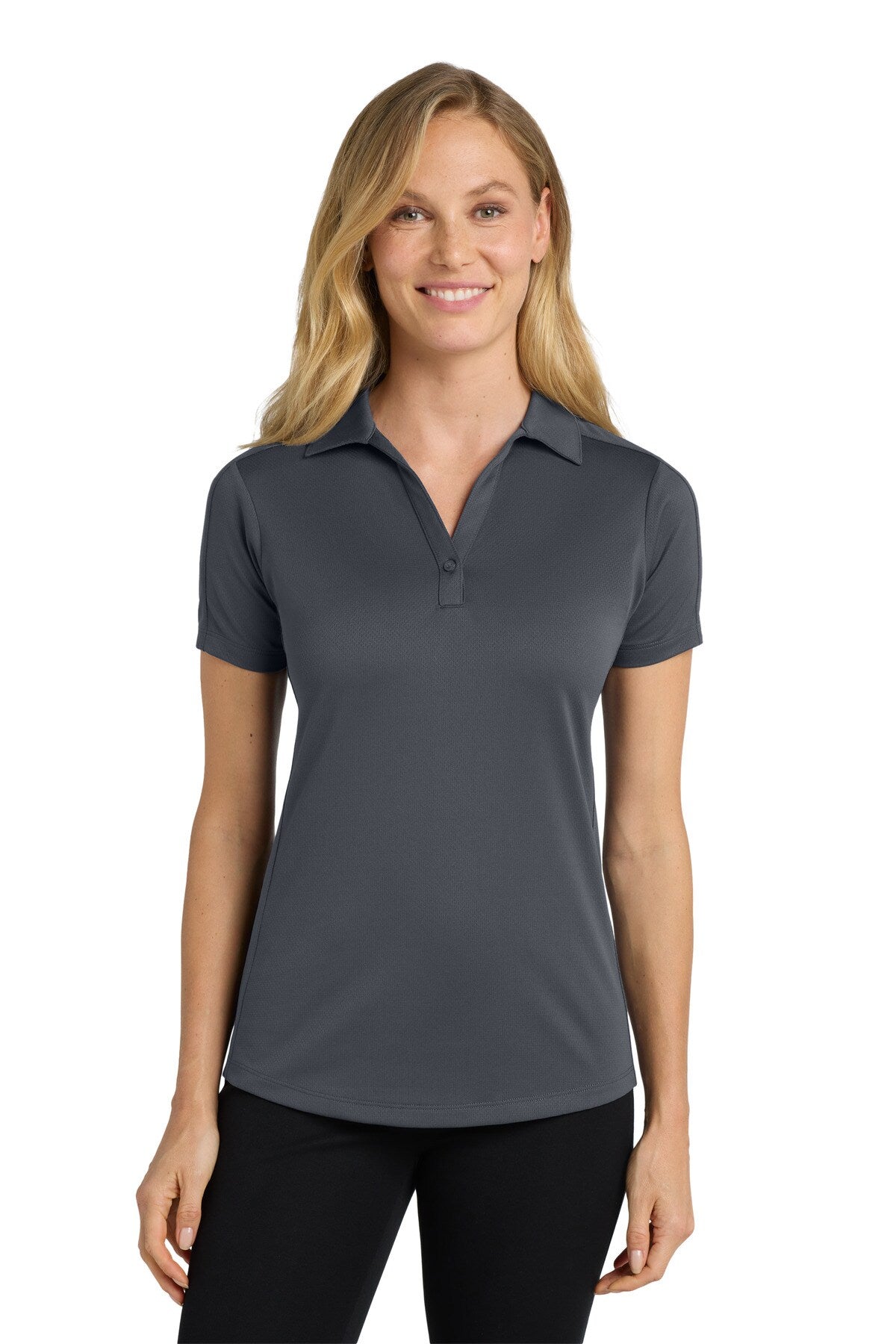 Port Authority® Women's Diamond Jacquard Polo Moisture Wicking Textured Office Shirt