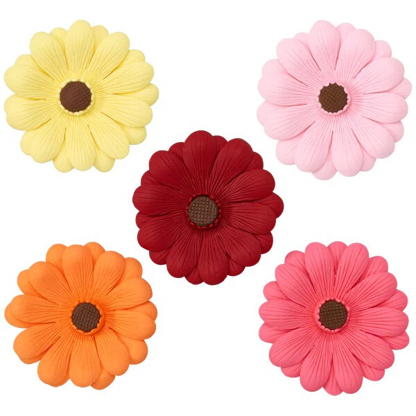 Gerbera Daisy Assortment Fall blossoms Gum Paste Sprays