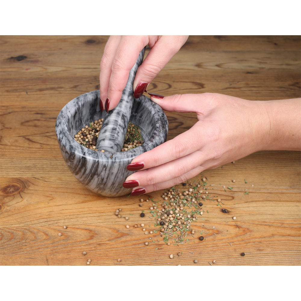 RSVP International Grey Marble Mortar & Pestle