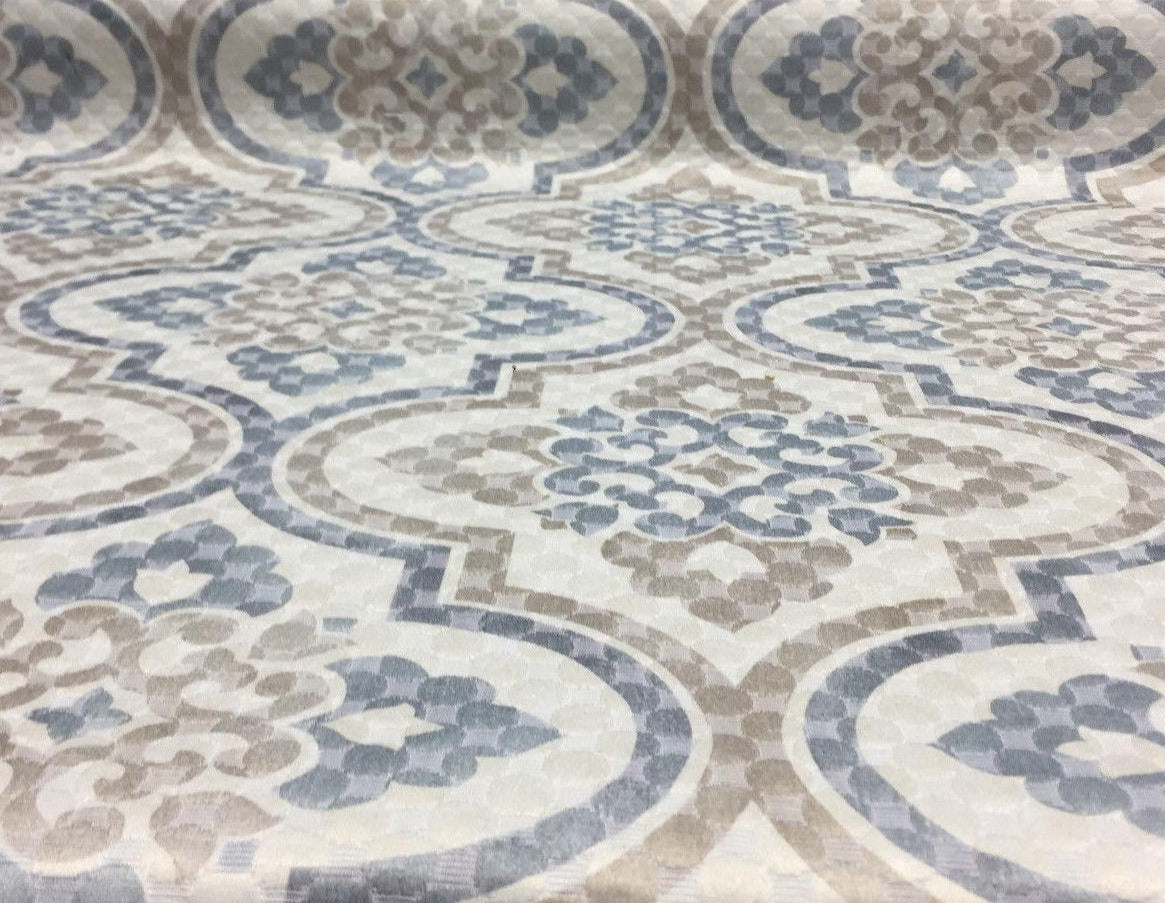 Waverly Lattice Imprint Matelasse Cotton Polyester Fabric - Cobblestone Lattice Pattern, 54" Width (1 Yard)