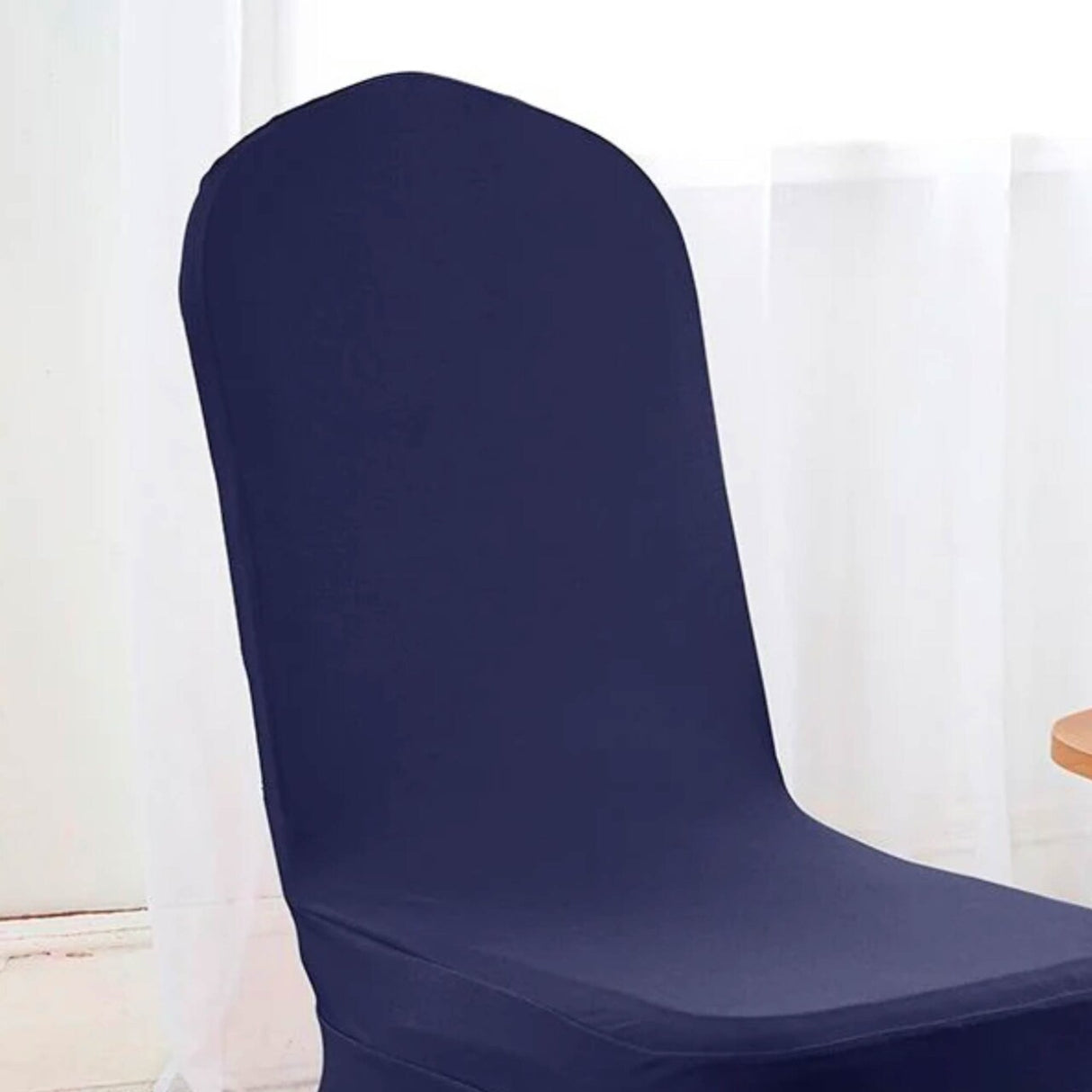 Spandex Banquet Skirt Chair Cover Navy Blue Stretch Skirt Fit Durable Event Decor