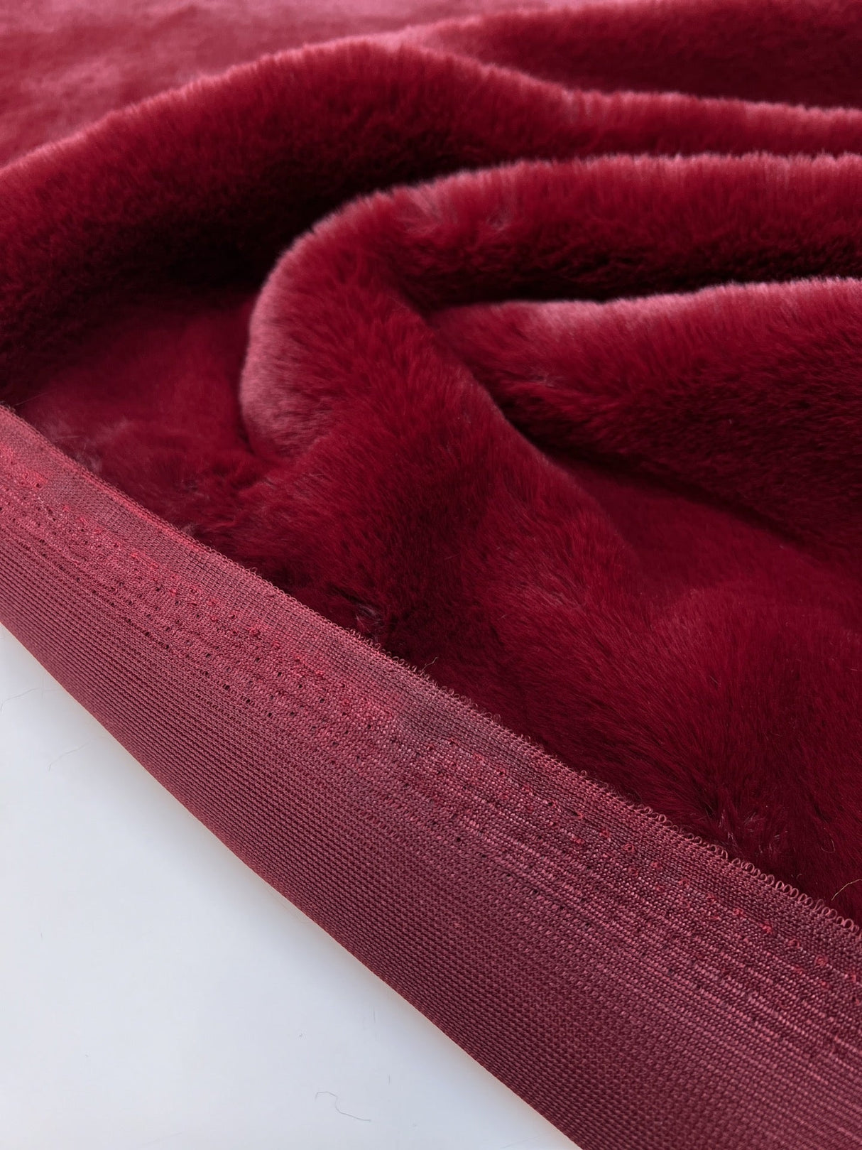 Red Faux Fur Pile Fabric