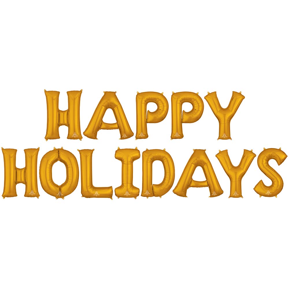 Foil Balloon Happy Holidays Letters Kit
