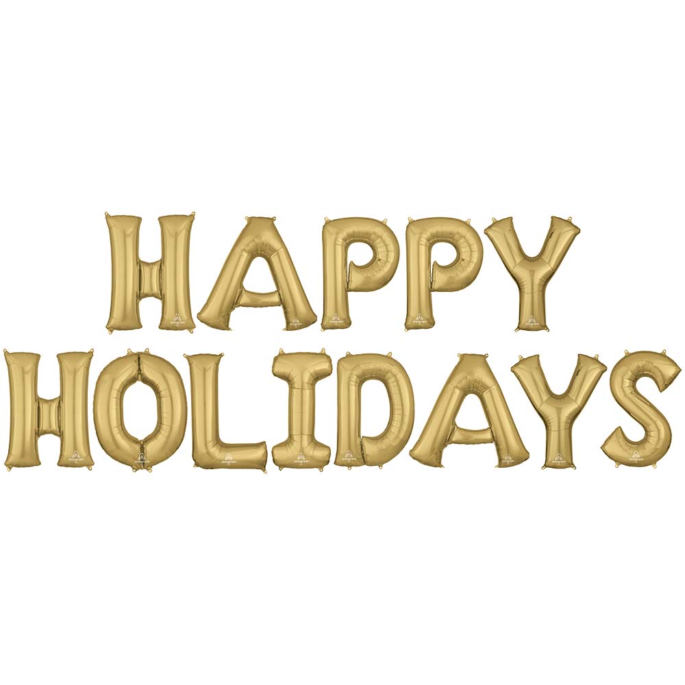 Foil Balloon Happy Holidays Letters Kit