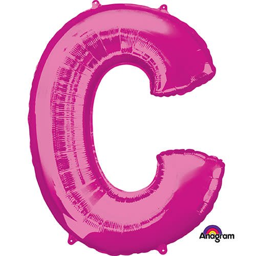 Foil Balloon Letter C Pink 34 Inch
