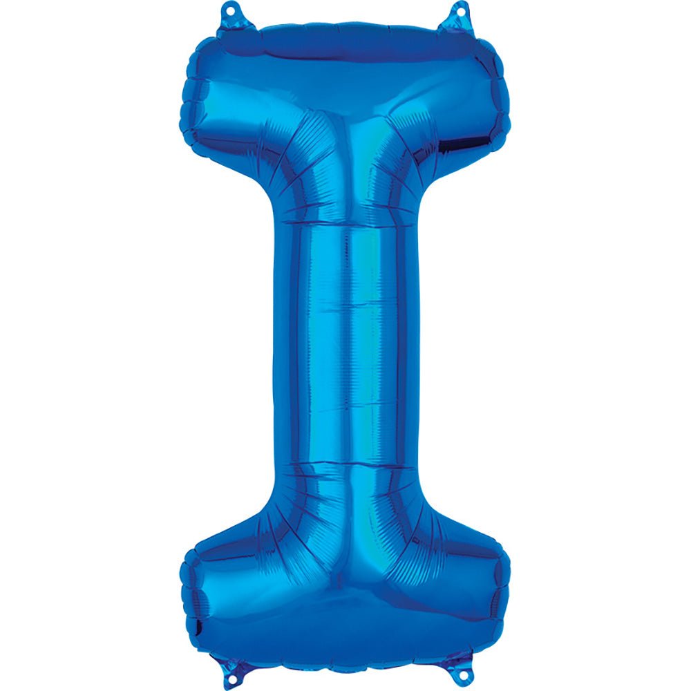 Foil Balloon Letter I Blue