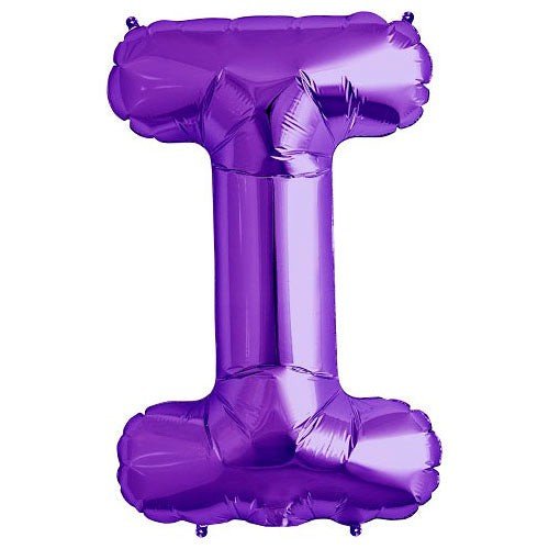 Foil Letter I Balloon 34 Inch Purple