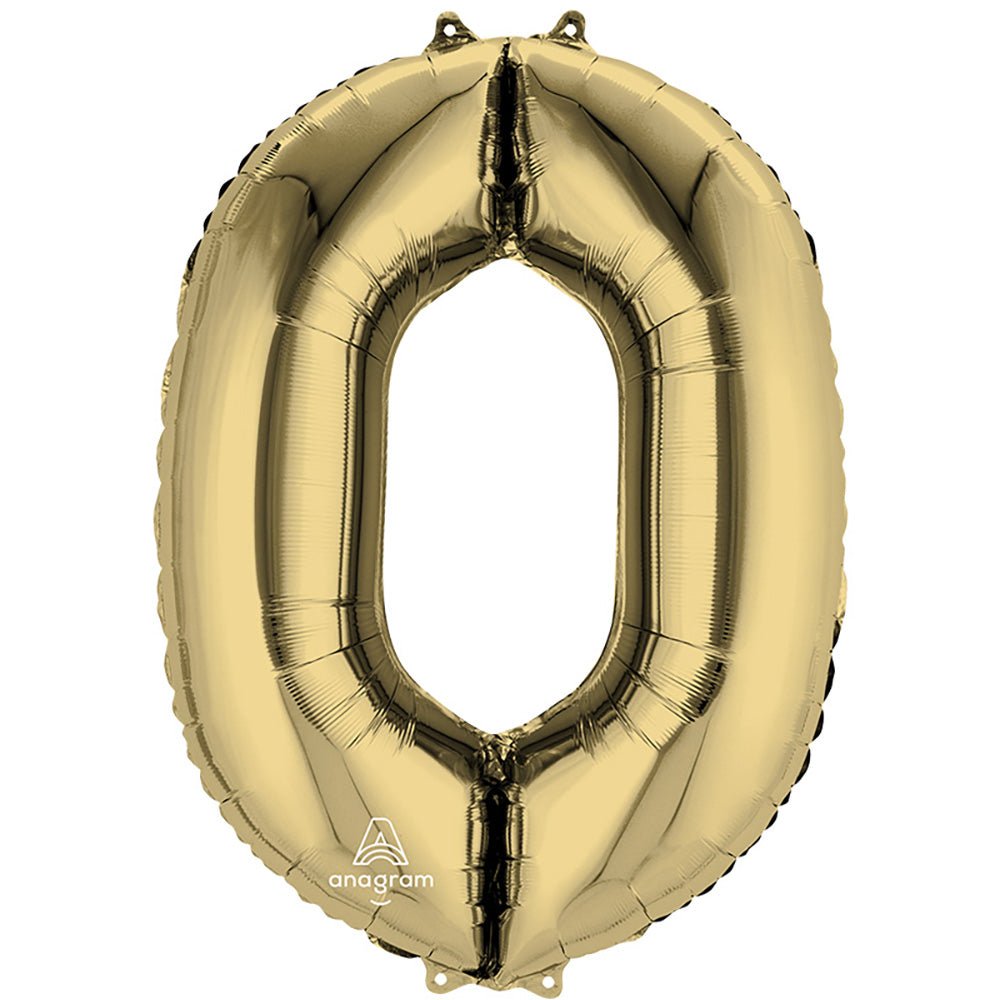 Foil Balloon Letter O White Gold