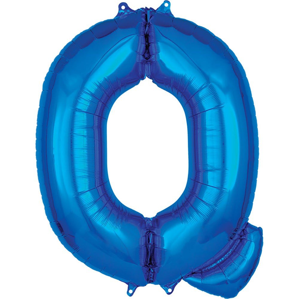 Foil Letter Q Balloon - Blue