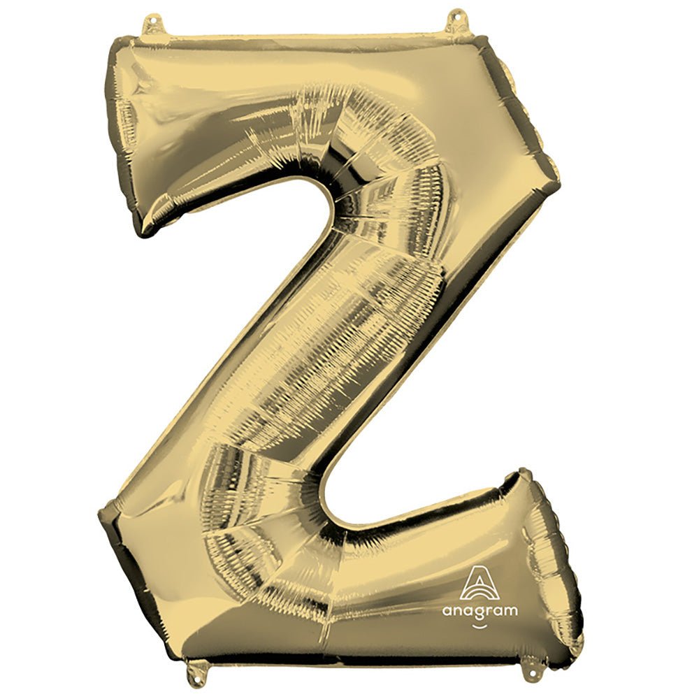 Foil Balloon Letter Z White Gold