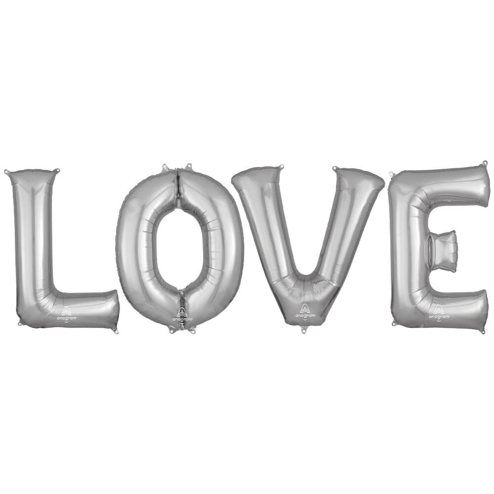 LOVE Foil Balloon Letters Kit 34 Inch