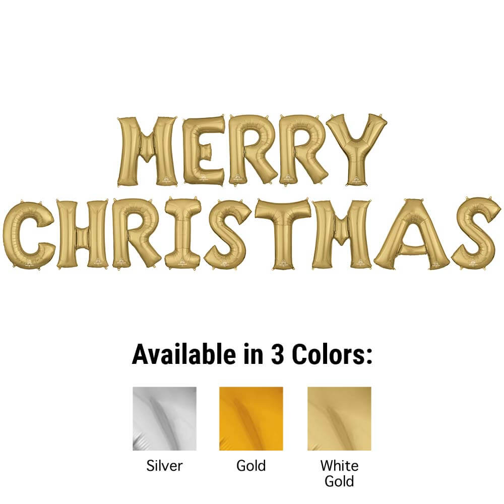 Foil Balloon Merry Christmas Letters Kit