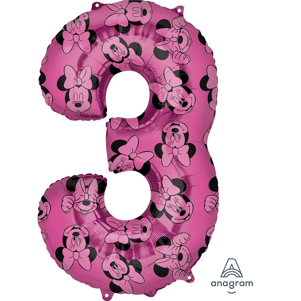 Minnie Mouse Foil Number 3 Balloon