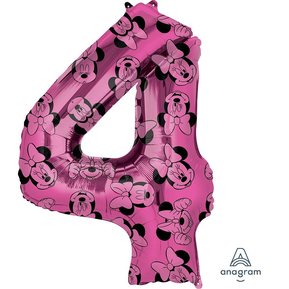 Minnie Mouse Number 4 Foil Balloon