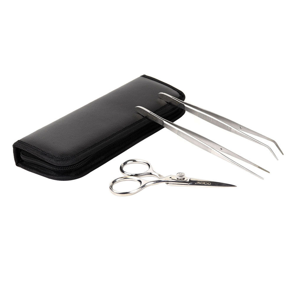 O'Creme Stainless Steel Tweezers & Scissors, Set of 3