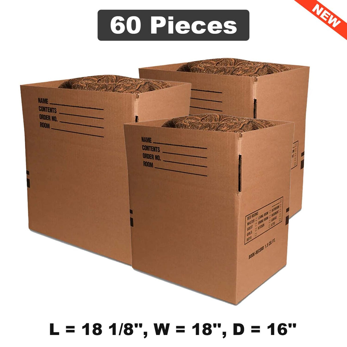 Reliable Bulk Moving Boxes Perfect for Efficient Packing18 1/8" x 18" x 16"