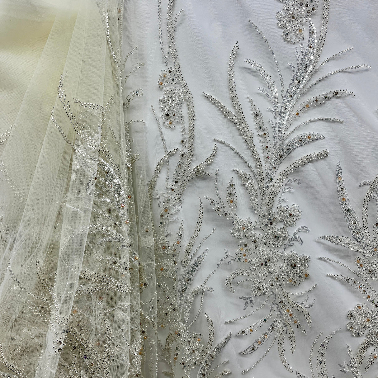 Beaded Embroidered Lace Mesh