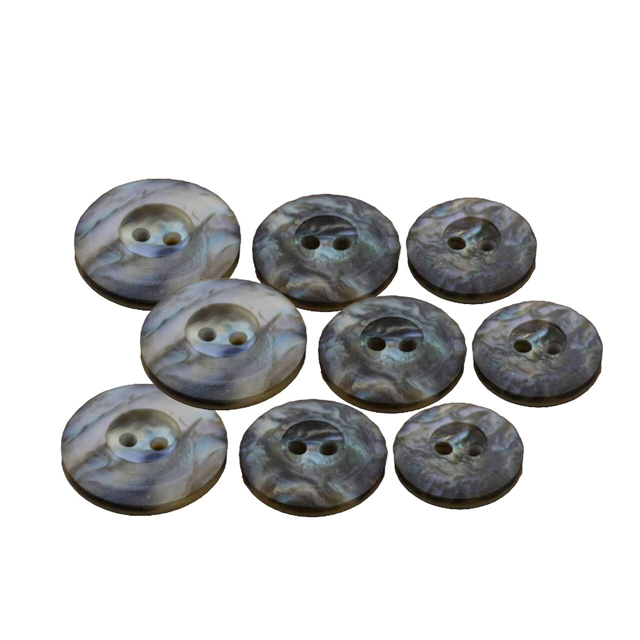 12 Pcs 20mm Gray Marble Shell Buttons 2-Hole Faux Shell Plastic Sewing Buttons for Crafts & Apparel