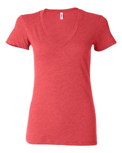 Women's Triblend Deep V-Neck Tee