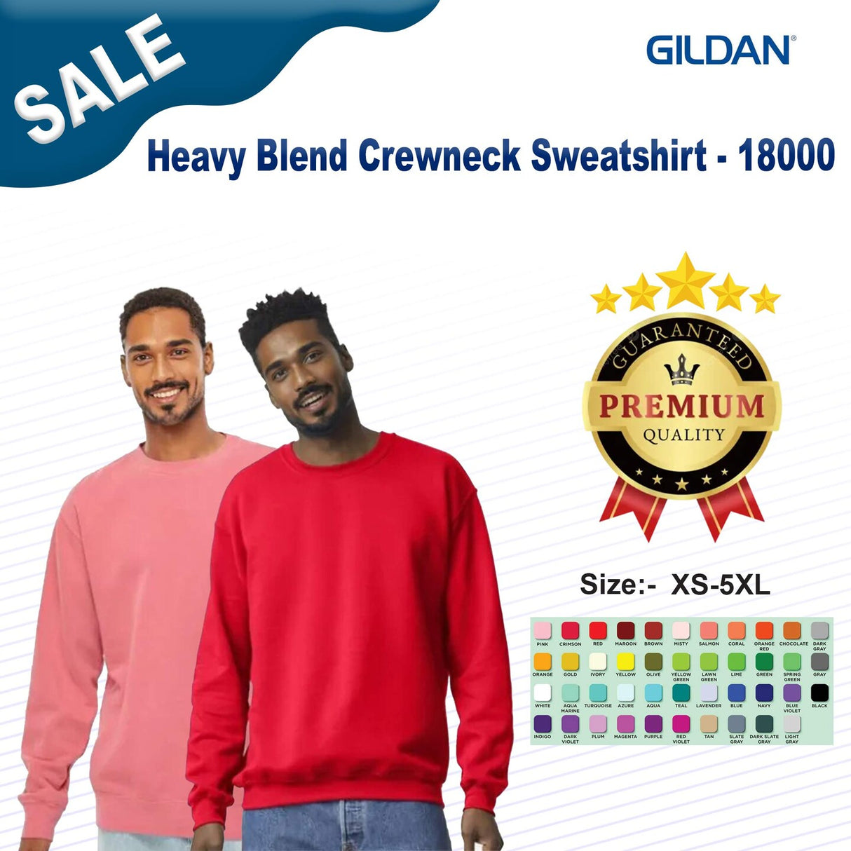 Gildan® Heavy Blend Long Sleeve Crewneck Sweatshirt