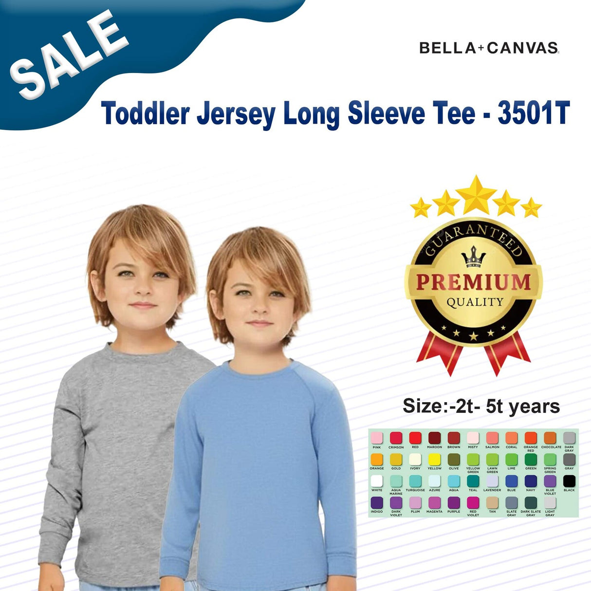 BELLA + CANVAS® Toddler Jersey Long Sleeve Tee