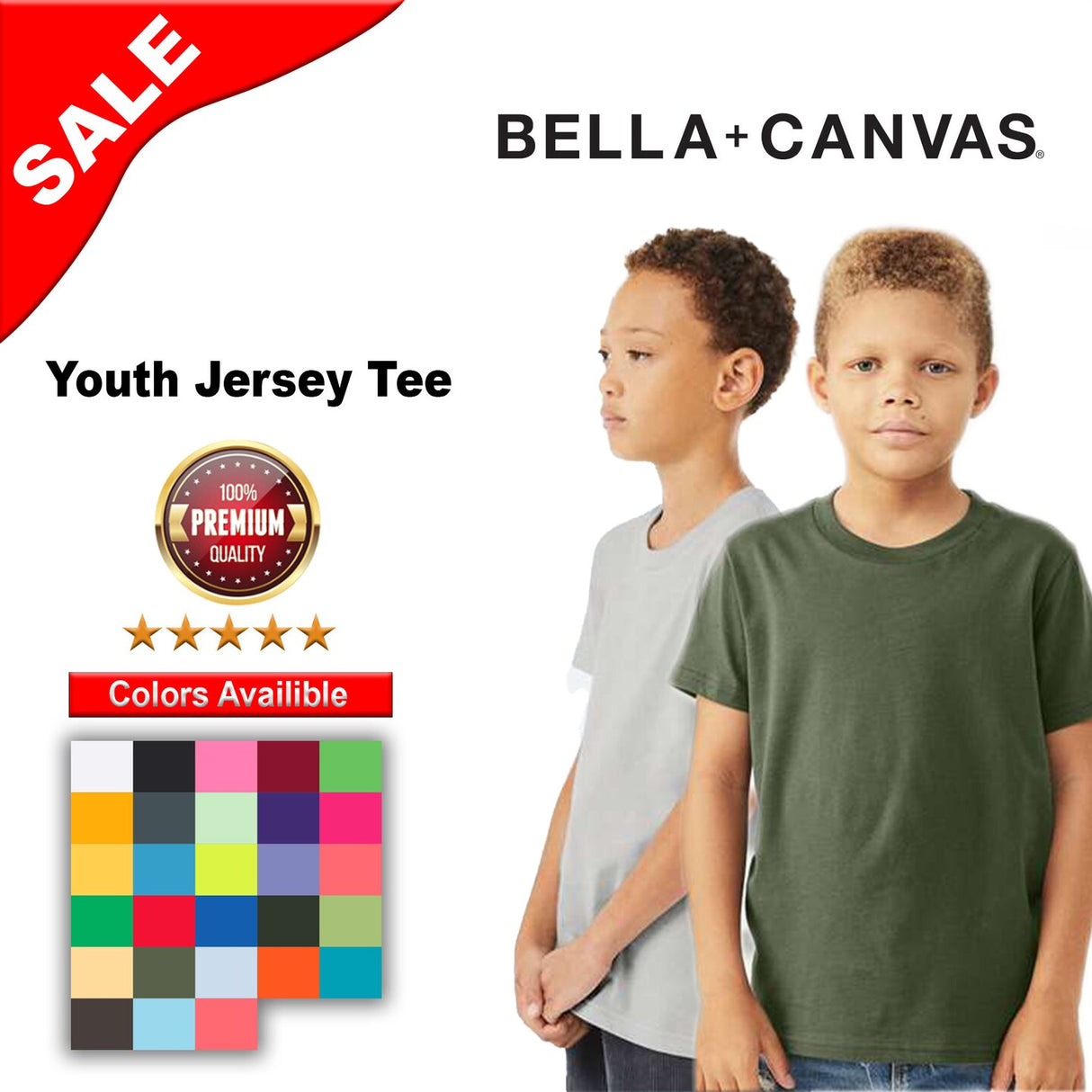 Bella+Canvas® Short Sleeve Youth Jersey Tee