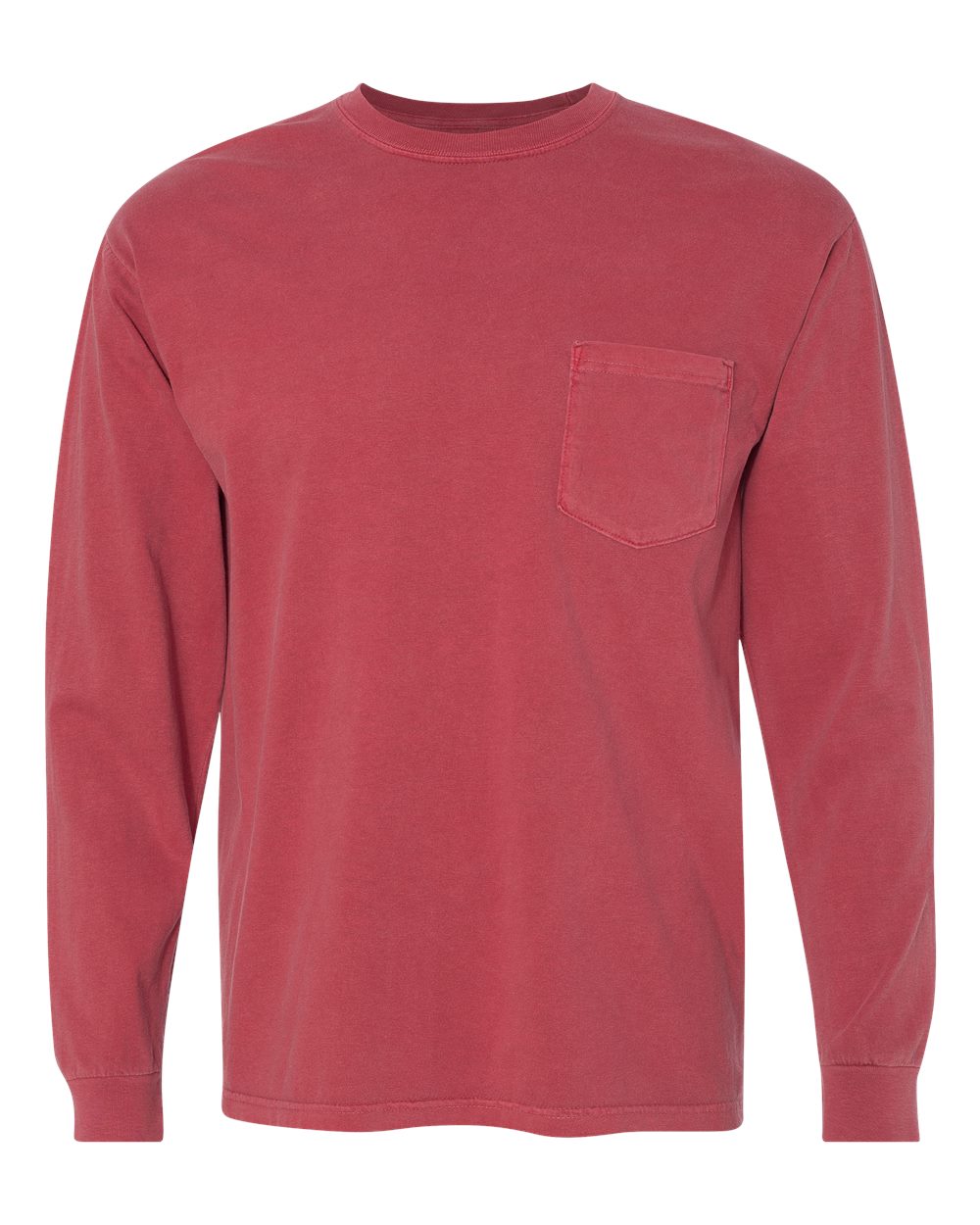 Comfort Colors® Garment-Dyed Heavyweight Crewneck Long Sleeve Pocket T-Shirt