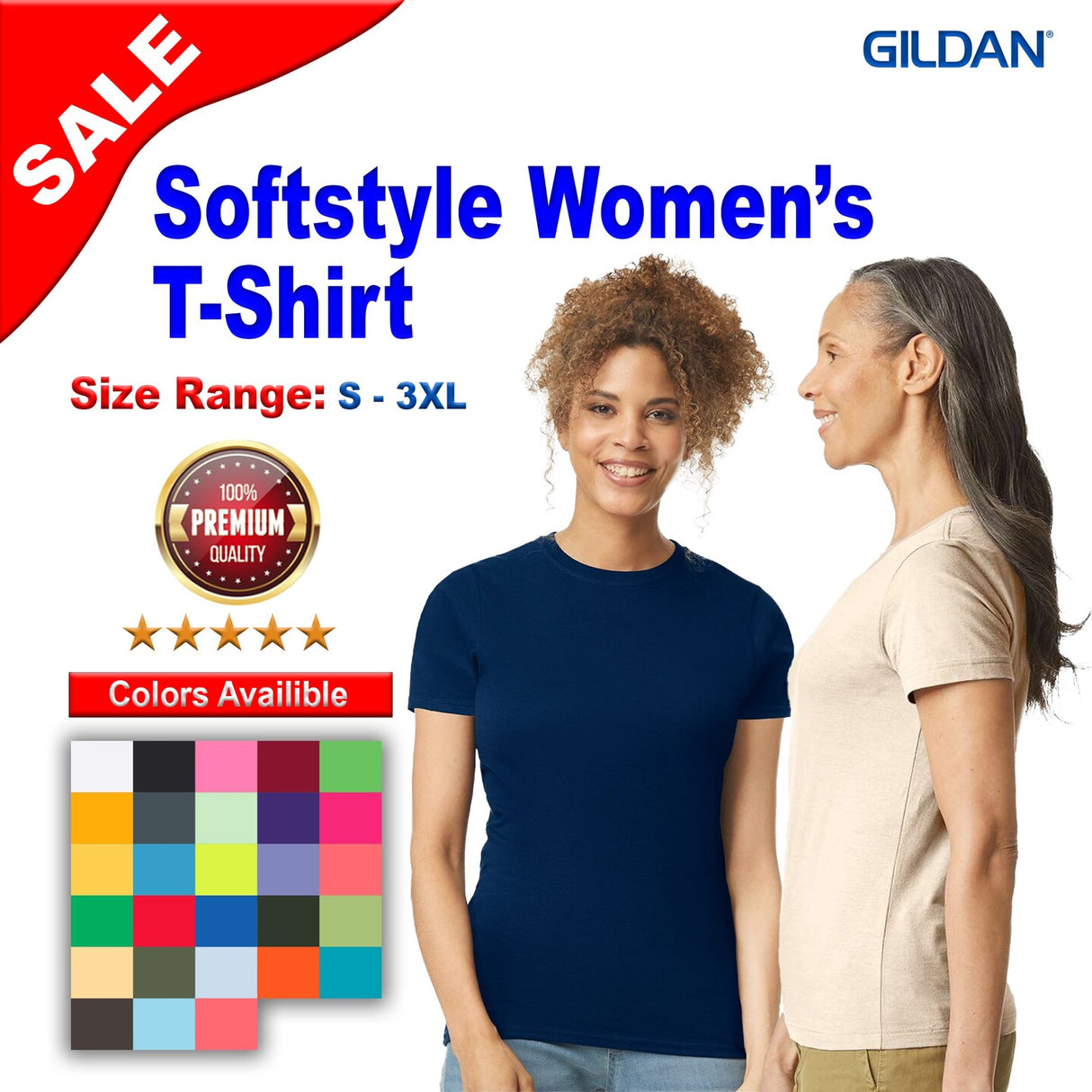 Gildan® Softstyle Women’s Crewneck Short Sleeve T-Shirt