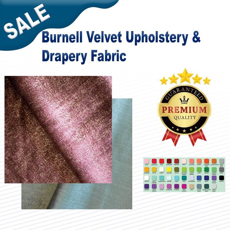 1 Yard Burnell Velvet Upholstery & Drapery Fabric