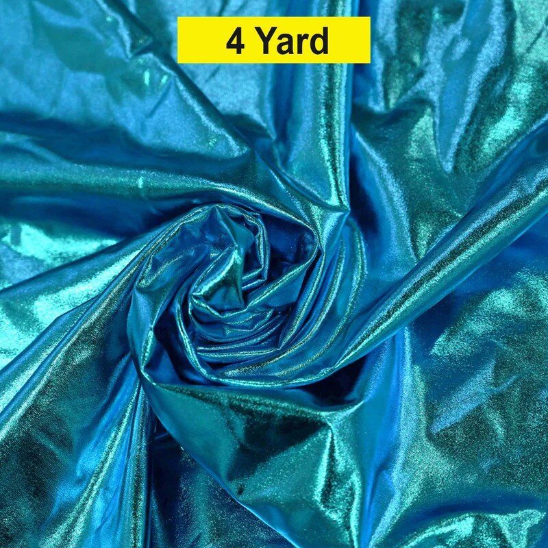 Metallic Foil Spandex Lame Stretch Fabric for Apparel and Costumes
