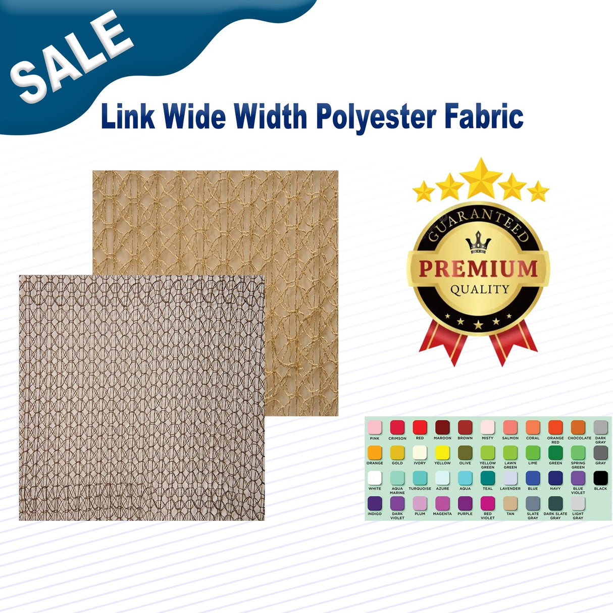 1 Yard Link Wide Width Polyester Fabric