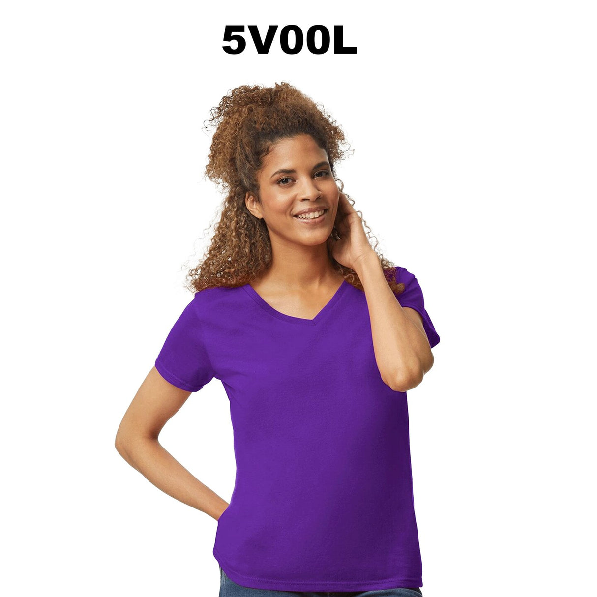 Gildan® Heavy Cotton Women’s V-Neck Short Sleeve T-Shirt