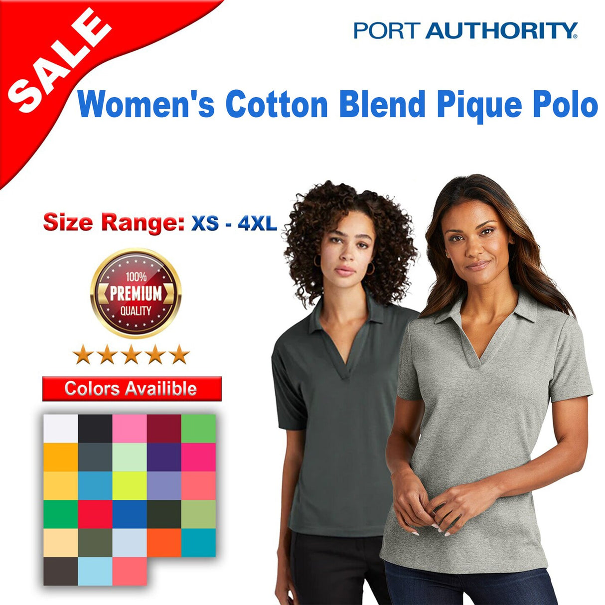 Port Authority® Women's Cotton Blend Pique Polo