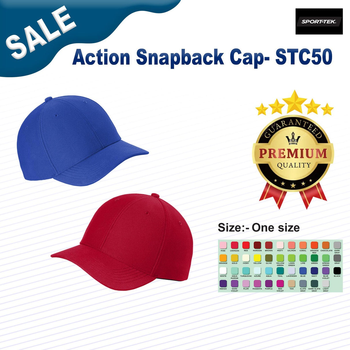 Sport-Tek® Action Snapback Cap