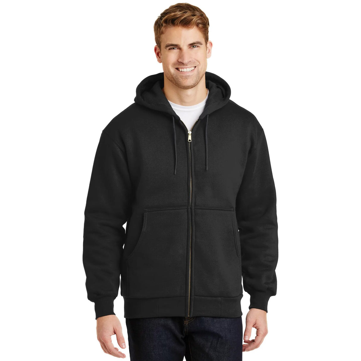 Bayside® Super Heavy Thermal Lined Full Zip Hooded Sweatshirt