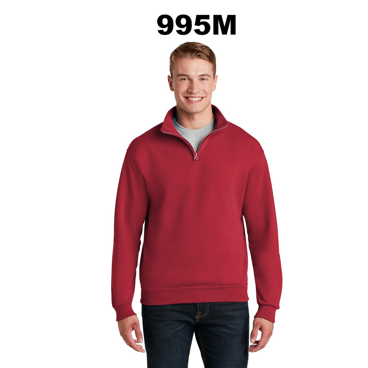 Jerzees® NuBlend 1/4-Zip Cadet Long Sleeve Collar Sweatshirt