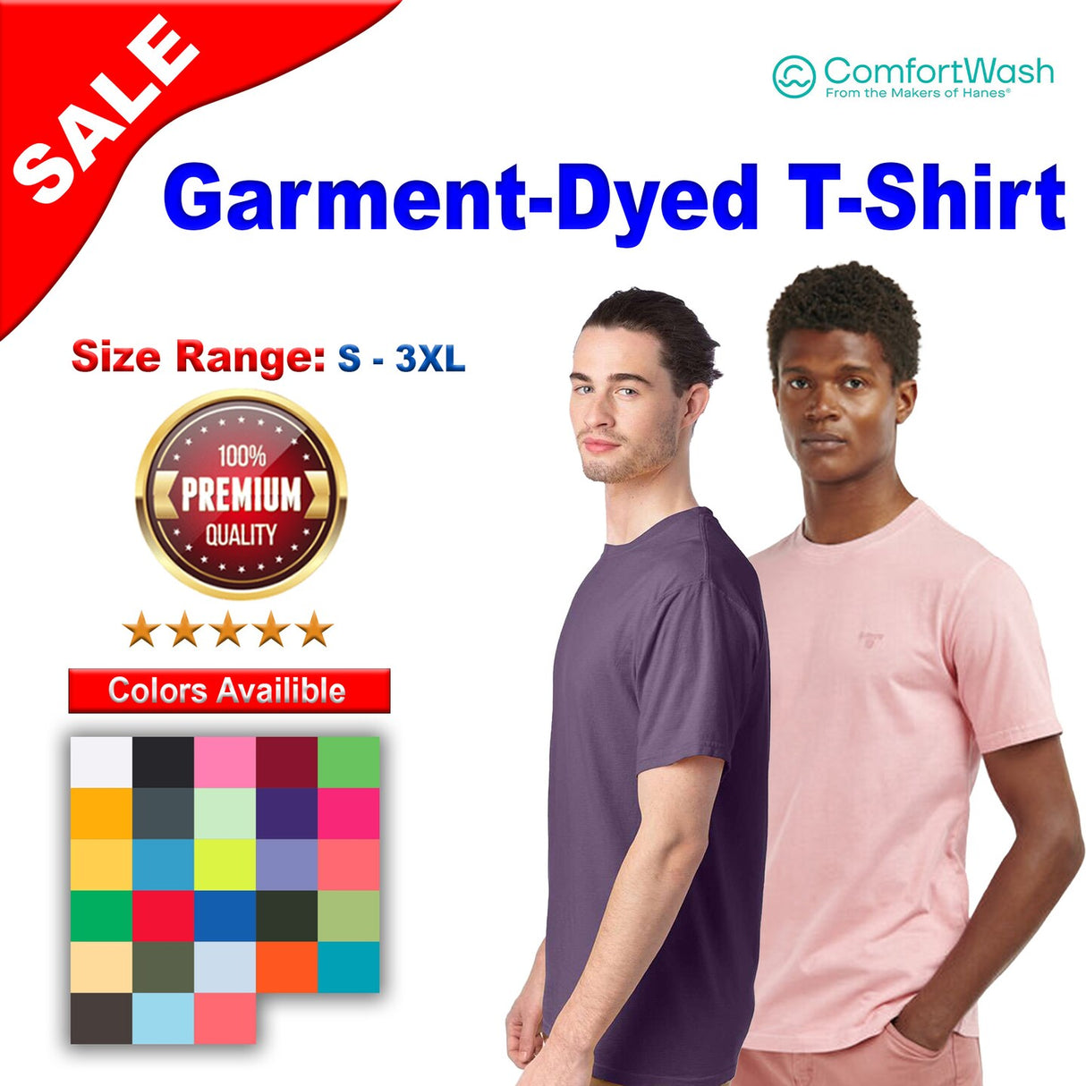 ComfortWash by Hanes® Garment-Dyed T-Shirt
